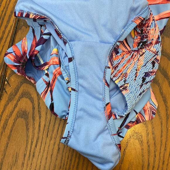 Jessica Simpson Swimwear Bathing Suit One Piece Lilac Floral Tropical Print XL - Picture 7 of 8